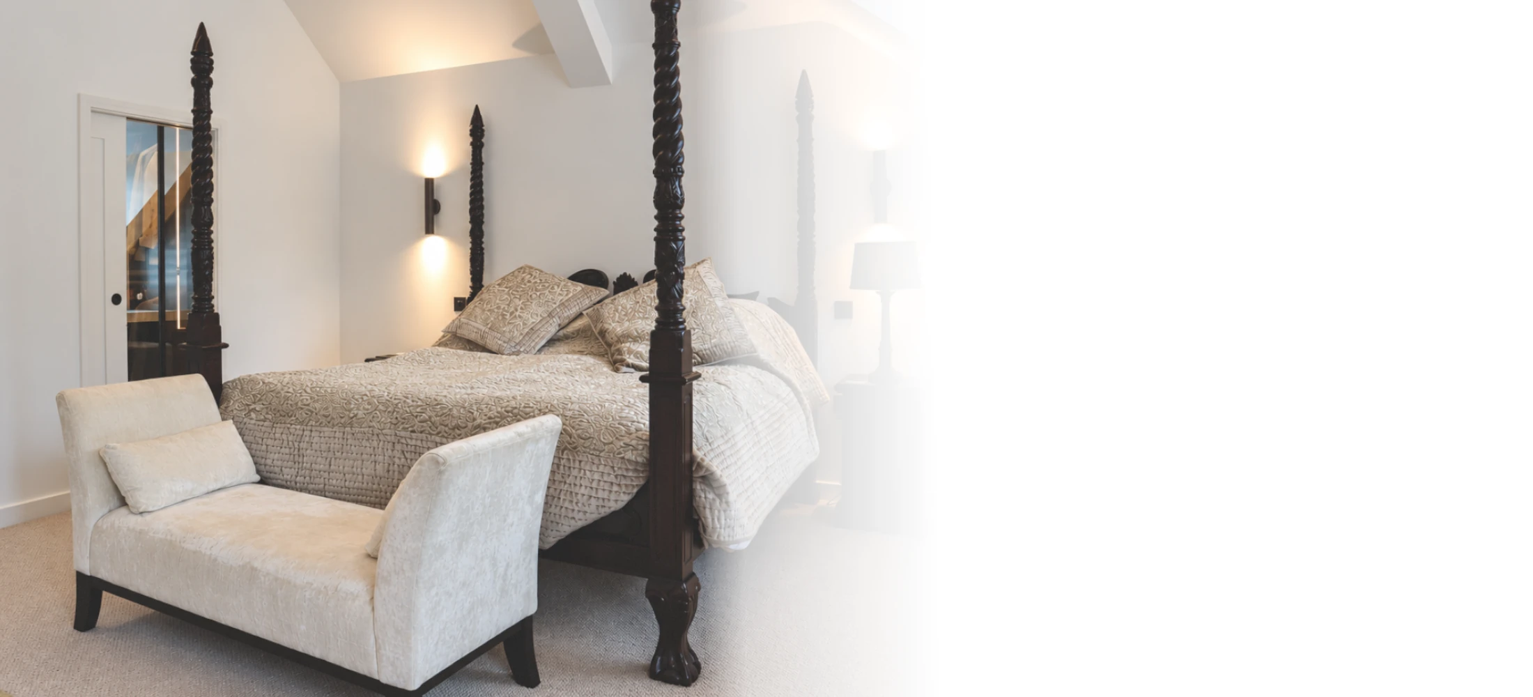 Bedroom in the completed home